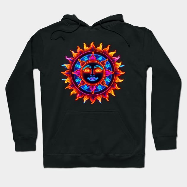 Neon Sun Hoodie by VarietyStarDesigns